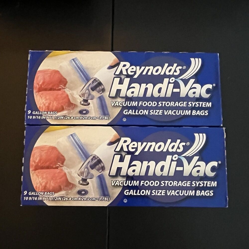 Reynolds Handi-Vac Vacuum Bags Gallon Size 18 Bags Total Lot of 2 Boxes of 9